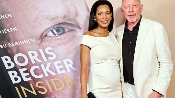 Boris Becker mit seiner Frau Lilian de Carvalho Monteiro. - &copy; Annette Riedl/dpa