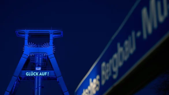 Ein farbiges Spektakel bei Einbruch der Nacht. - &copy; Fabian Strauch/dpa