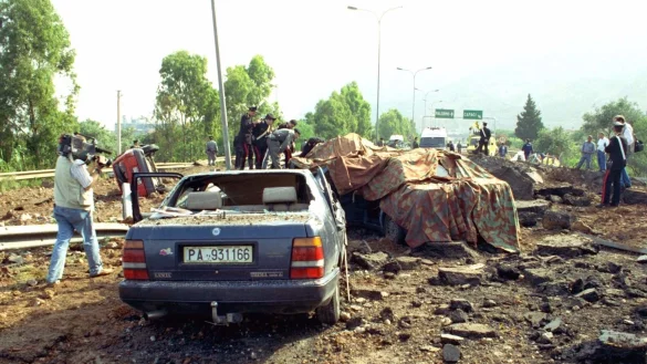 Mehr als 30 Jahre nach dem Mord an dem Mafiaj&auml;ger Giovanni Falcone ist einer der Attent&auml;ter nun wieder frei. (Foto: Archiv) - &copy; Nino Labruzzo/AP/dpa
