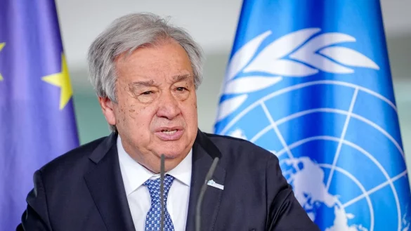 Guterres bei einem Besuch in Berlin - &copy; Kay Nietfeld/dpa