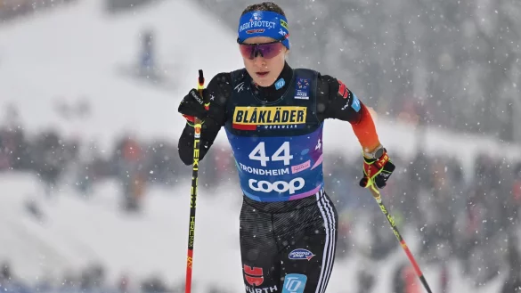 Katharina Hennig hat nach starkem Start eine Medaille verfehlt. - © Hendrik Schmidt/dpa