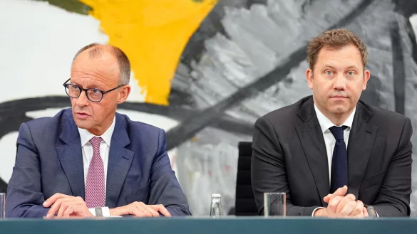 Spitzen der Koalition stellen Programm bis Sommer vor. - &copy; Kay Nietfeld/dpa