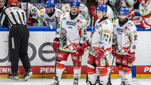 Der ehemalige Augsburger Rantakari (l.) spielt k&uuml;nftig f&uuml;r die K&ouml;lner Haie. - &copy; Andreas Gora/dpa
