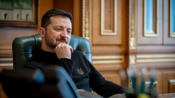 Der ukrainische Präsident Wolodymyr Selenskyj zeigte sich zufrieden mit den Einsätzen neuer Drohnen und Raketen. (Archivbild) - © Ukraine Presidency/Planet Pix via ZUMA Press Wire/dpa