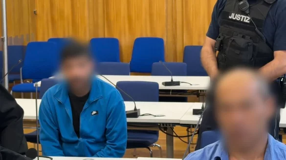 Die beiden angeklagten Lastwagenfahrer sollen sich mit dem sp&auml;teren Opfer unter anderem &uuml;ber den Ukraine-Krieg gestritten haben. - &copy; Martin Oversohl/dpa