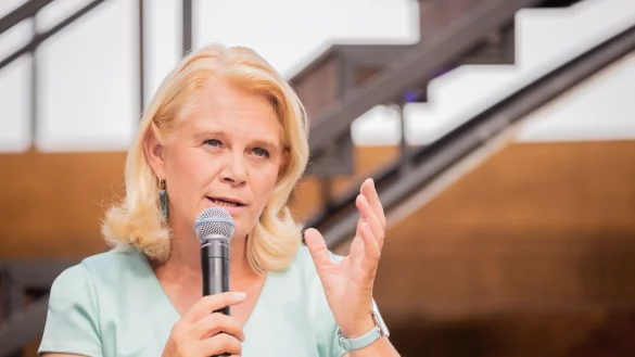 Die CDU-Bundestagsabgeordnete Saskia Ludwig hat an einer Veranstaltung einer rechten Denkfabrik in Ungarn teilgenommen. (Archivbild) - &copy; Christoph Soeder/dpa