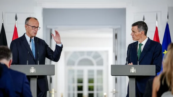 Die Bundesregierung will sich bis zum EU-Gipfel Anfang Oktober zu dem Vorsto&szlig; von von der Leyen f&uuml;r Sanktionen gegen Israel positionieren. - &copy; Kay Nietfeld/dpa