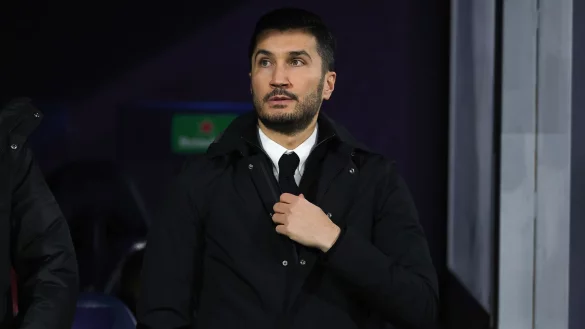 Das Spiel in Bologna war Nuri Sahins letzte Dienstreise als Trainer des BVB. - © Emanuele Pennacchio/SOPA Images via ZUMA Press Wire/dpa