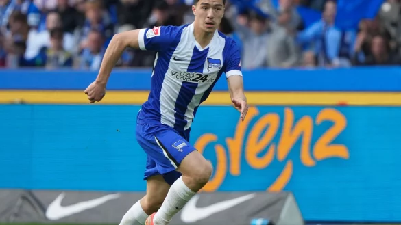 War einer von Herthas Schlüsselspielern: Ibrahim Maza. - © Soeren Stache/dpa