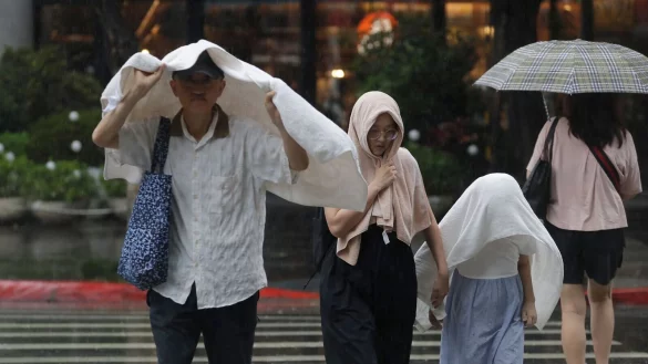 Taifun &laquo;Danas&raquo; brachte Regen und heftige Winde mit sich. - &copy; Chiang Ying-ying/AP/dpa