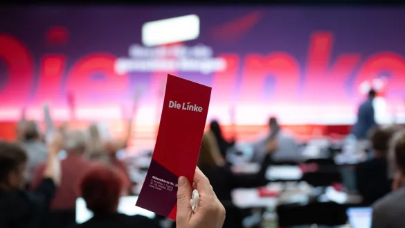 Die Linke trifft sich diesmal in Chemnitz zu ihrem 9. Bundesparteitag. (Archivbild) - © Hendrik Schmidt/dpa