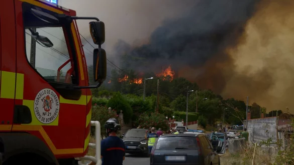 In Spanien gebe es derzeit insgesamt 14 größere aktive Feuer, sagte die Ministerin für Ökologischen Wandel, Sara Aagesen. - © Rosa Veiga/EUROPA PRESS/dpa