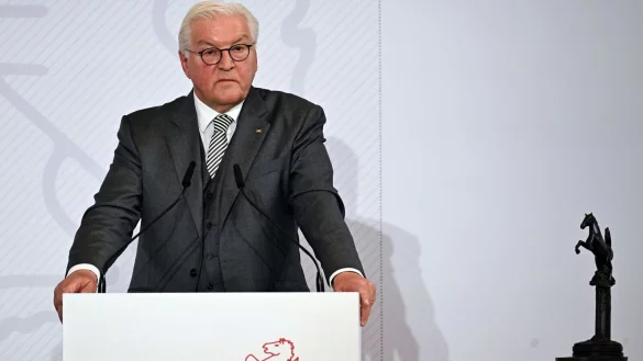 Der Bundespräsident mahnt Europa, sich stärker sicherheitspolitisch stärker aufzustellen. - © Federico Gambarini/dpa Pool/dpa