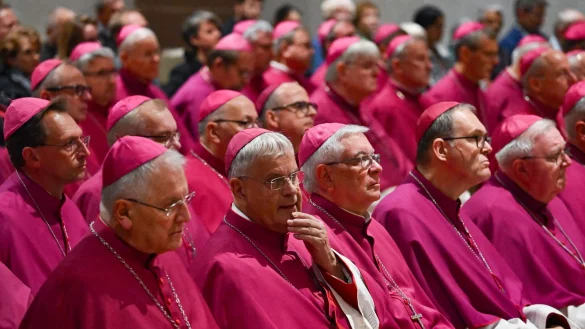 Die Deutsche Bischofskonferenz will bei ihrer Frühjahrsvollversammlung im Kloster Steinfeld bei Aachen über ihr Verhältnis zu den politischen Parteien beraten. (Archivbild) - © Arne Dedert/dpa