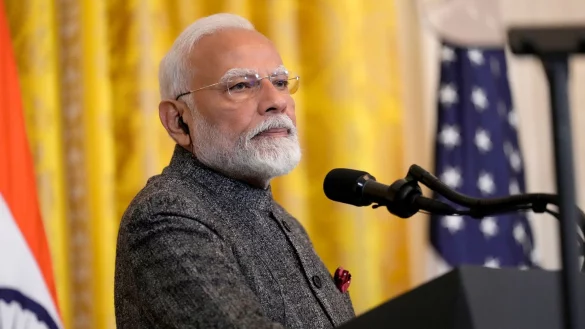 Indiens Premierminister Modi: Das Land könnte vom Zollstreit zwischen den USA und China profitieren (Archivbild) - © Ben Curtis/AP/dpa