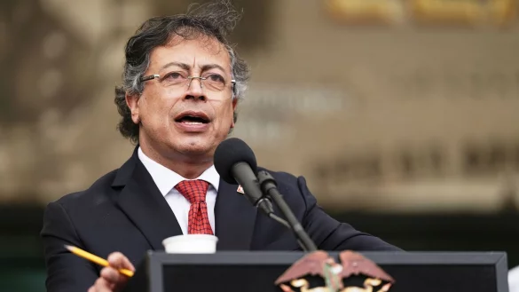 Die USA wollen das Visum des kolumbianischen Pr&auml;sident Gustavo Petro widerrufen. (Archivbild) - &copy; Ivan Valencia/AP/dpa