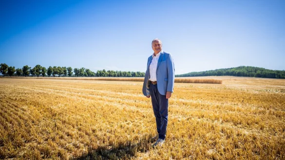 Bauernpräsident Joachim Rukwied. Das trockene Frühjahr stellte Bauern in manchen Regionen vor Probleme. - © Christoph Soeder/dpa
