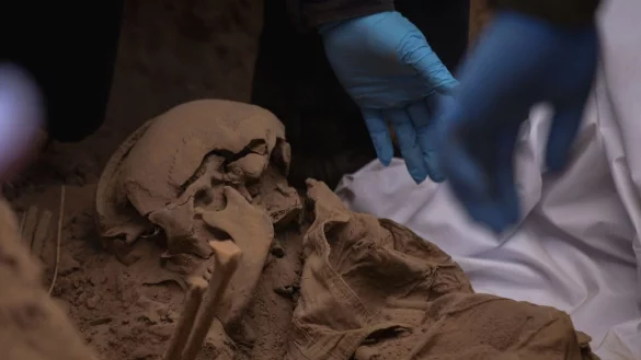 In dem Massengrab wurden 32 Leichen entdeckt. (Symbolbild) - © Daniel Resendiz/dpa