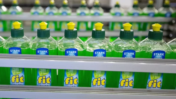 Steht in Ostdeutschland synonym für Spülmittel: Fit aus dem ostsächsischen Hirschfelde (Archivbild) - © Sebastian Kahnert/dpa