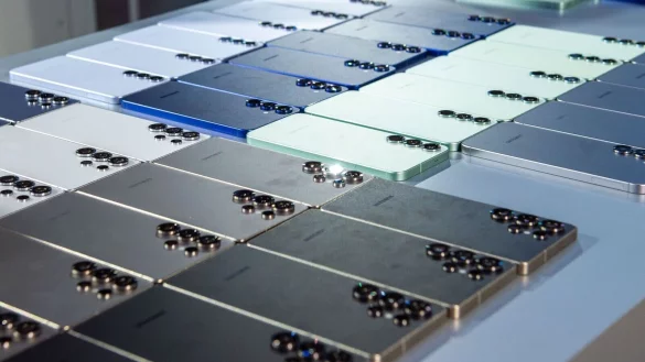 Neues Jahr, neues Smartphone: Samsungs Galaxy S25 in allen drei Ausführungen bei der Vorstellung in San José (Kalifornien). - © Andrej Sokolow/dpa-tmn/dpa