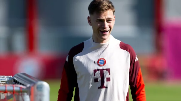 Fit für den Königsklassen-Kracher: Joshua Kimmich beim Abschlusstraining in München. - © Sven Hoppe/dpa