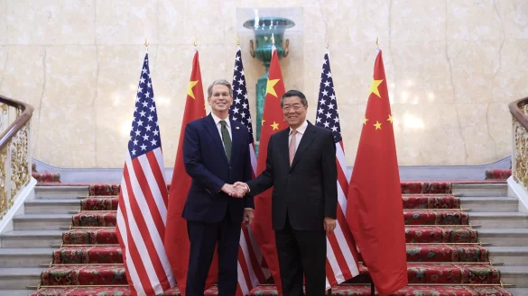 China und die USA sprechen in London über ihren Handelsstreit. - © Li Ying/XinHua/dpa