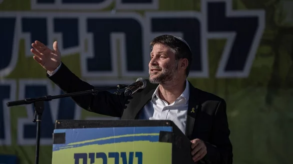 Bezalel Smotrich ist einer der beiden sanktionierten Minister. - © Ilia Yefimovich/dpa