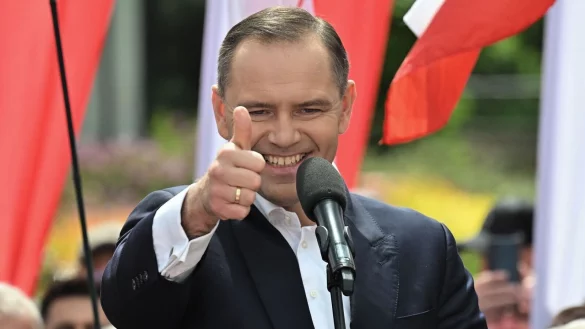 Der parteilose Historiker Karol Nawrocki geht als Kandidat f&uuml;r die nationalkonservative PiS in die Stichwahl um Polens Pr&auml;sidentschaft. (Archivbild) - &copy; Piotr Polak/PAP/dpa