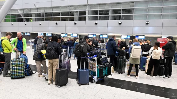 Für viele Passagiere wurde die Grenzkontrolle an den deutschen Flughäfen wegen einer IT-Störung zur Nervenprobe. - © Roberto Pfeil/dpa