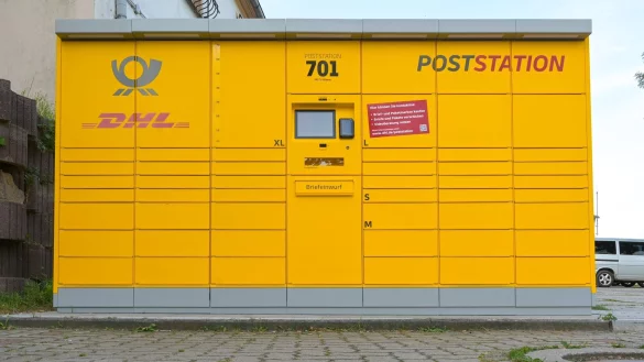 Eine Poststation in Osterwedding in Sachsen-Anhalt - solche Automaten gelten mancherorts in Deutschland künftig als Postfilialen. (Archivbild) - © Heiko Rebsch/dpa
