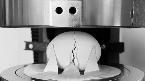 Die Forschenden lie&szlig;en etliche Eier aus unterschiedlicher H&ouml;he fallen. Au&szlig;erdem pr&uuml;ften sie mithilfe eines Ger&auml;ts, wie viel Druck ein Ei in welcher Position aushalten kann. - &copy; al Cohen et al./Scientific Reports /dpa