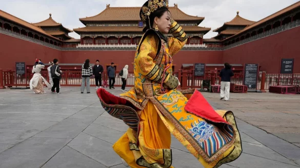 Peking schloss wegen eines Sturms auch die ber&uuml;hmte Verbotene Stadt. - &copy; Ng Han Guan/AP/dpa