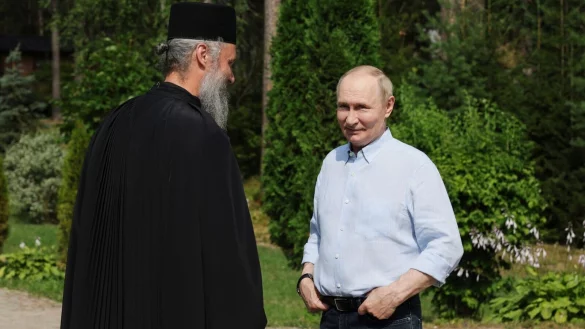 Fast jedes Jahr besucht Putin Kremlchef Putin das orthodoxe Kloster auf der nordrussischen Insel Walaam. - &copy; Gavriil Grigorov/Pool Sputnik Kremlin/AP/dpa