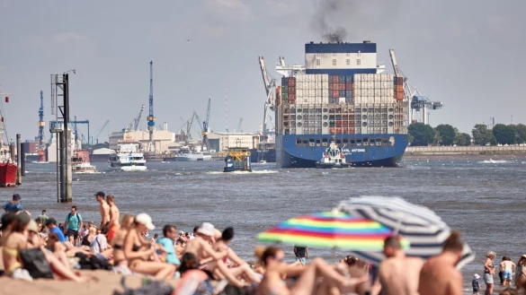 Trotz vieler Strände in Hamburg gibt es an der Elbe keine Badestelle - die CDU will das ändern (Archivbild). - © Georg Wendt/dpa