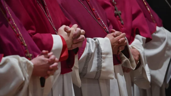 Die katholischen Bischöfe beraten bei ihrer Frühjahrsvollversammlung in der Eifel auch über ihr Verhältnis zu den Parteien (Archivbild). - © Arne Dedert/dpa