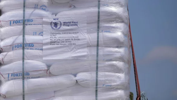 Laut Israels Regierungschef Benjamin Netanjahu sollen zunächst nur minimale Mengen an Lebensmitteln in das Gebiet kommen. - © Ohad Zwigenberg/AP/dpa