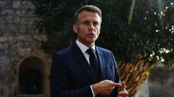 Macron hatte im Juli angek&uuml;ndigt, einen pal&auml;stinensischen Staat anerkennen zu wollen. (Archivbild) - &copy; Philippe Magoni/AP Pool/AP/dpa
