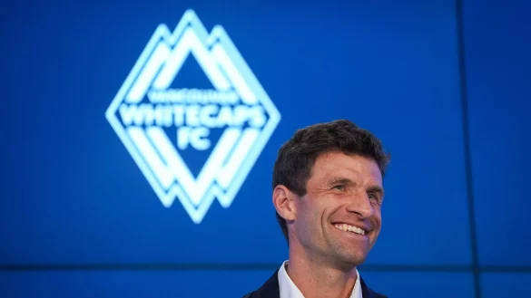 M&uuml;ller hatte Spa&szlig; bei seiner Vorstellung und platzierte auch auf Englisch seine Scherze. - &copy; Darryl Dyck/Canadian Press via ZUMA Press/dpa