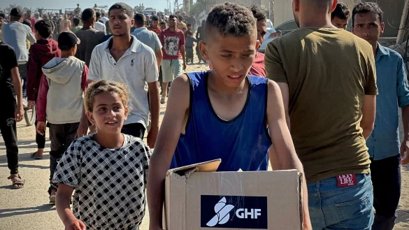 Erst vor rund zwei Wochen hatte Israel die Blockade der Hilfslieferungen in den Gazastreifen gelockert - die Verteilung &uuml;bernahm die Stiftung GHF. (Archivbild) - &copy; Moaz Abu Taha/APA Images via ZUMA Press Wire/dpa