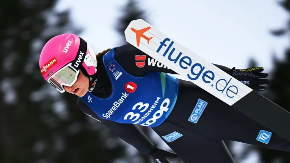 Armbruster in ihrer eigentlich schwächeren Disziplin. - © Hendrik Schmidt/dpa