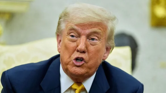 Not amused: US-Präsident Trump. - © Alex Brandon/AP/dpa