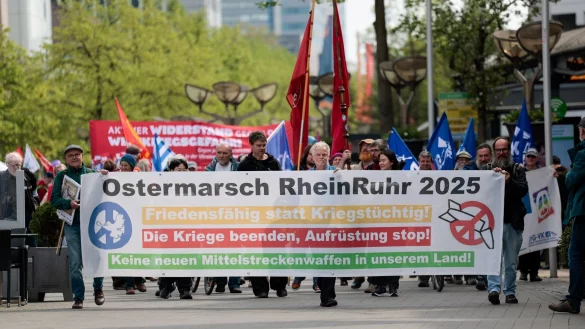 Zum Ostermarsch Rhein-Ruhr werden an drei Tagen insgesamt etwa 2.000 Teilnehmer erwartet. - &copy; Thomas Banneyer/dpa
