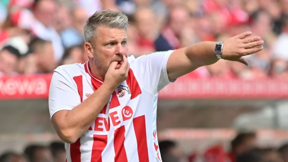 K&ouml;lns Trainer Lukas Kwasniok macht sich keine Gedanken wegen des Eriksen-Transfers zum VfL Wolfsburg - &copy; Torsten Silz/dpa