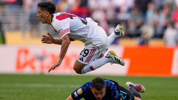 Für River Plate und Inter ging es jeweils ums Achtelfinale, die Partie war entsprechend intensiv. - © Lindsey Wasson/AP/dpa