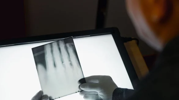 Ein R&ouml;ntgenbild der Hand von Wilhelm R&ouml;ntgen geh&ouml;rt nun zum Unesco-Weltdokumentenerbe. (Archivbild) - &copy; Marius Becker/dpa