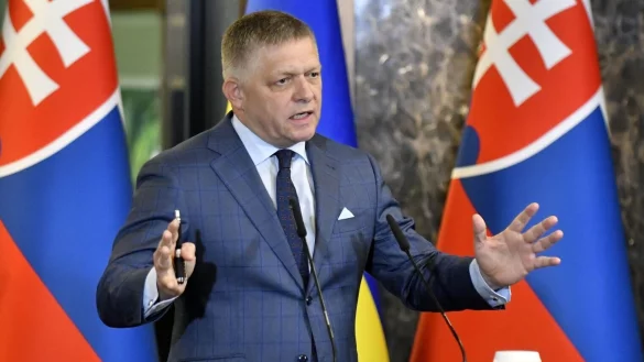 Der slowakische Ministerpr&auml;sident Robert Fico (Archivbild) - &copy; Roman Hanc/TASR/dpa