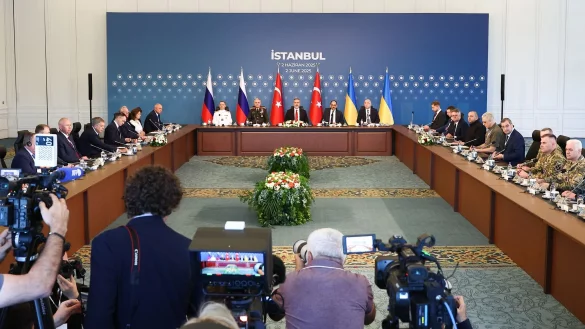 In Istanbul (Türkei) soll es am Mittwoch eine neue Verhandlungsrunde zwischen Russland und der Ukraine geben. (Archivbild) - © Alexander Ryumin/TASS via ZUMA Press/dpa