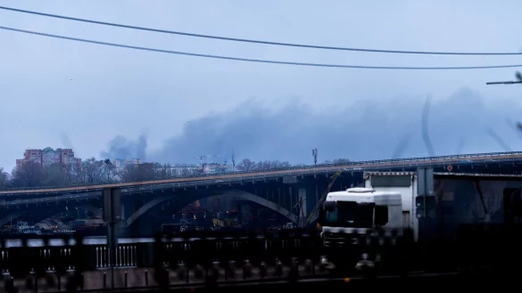 In der Nacht ist Kiew erneut unter Beschuss gekommen. - © Andreas Stroh/ZUMA Press Wire/dpa