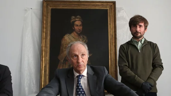 Das Bild aus dem 18. Jahrhundert soll einem jüdischen Galeristen in den Niederlanden gestohlen worden sein. - © Christian Heit/AP/dpa