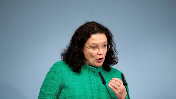 Die Vorstandsvorsitzende der Bundesagentur, Andrea Nahles, hält es für «nicht sehr wahrscheinlich», dass die Drei-Millionen-Marke in diesem Winter noch erreicht werde. (Archivbild) - © Carsten Koall/dpa